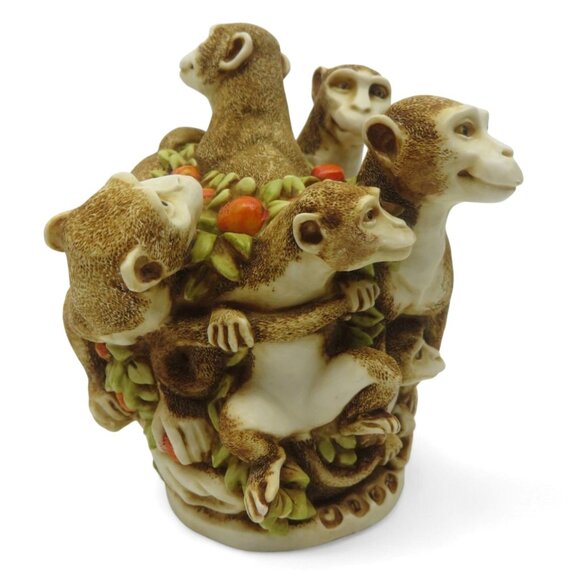 HARMONY KINGDOM Monkey Figurine Box Family Reunion Zookeepers Collection COA - Picture 3 of 9